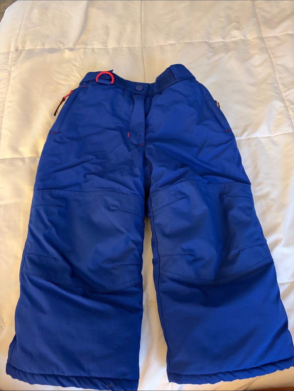 Amazon Kids Royal Blue Snow Pants with Red Accent